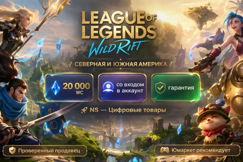 🔰 League of Legends: Wild Rift — [20000 WC [Северная и Южная Америка] на Ваш аккаунт] 🔰