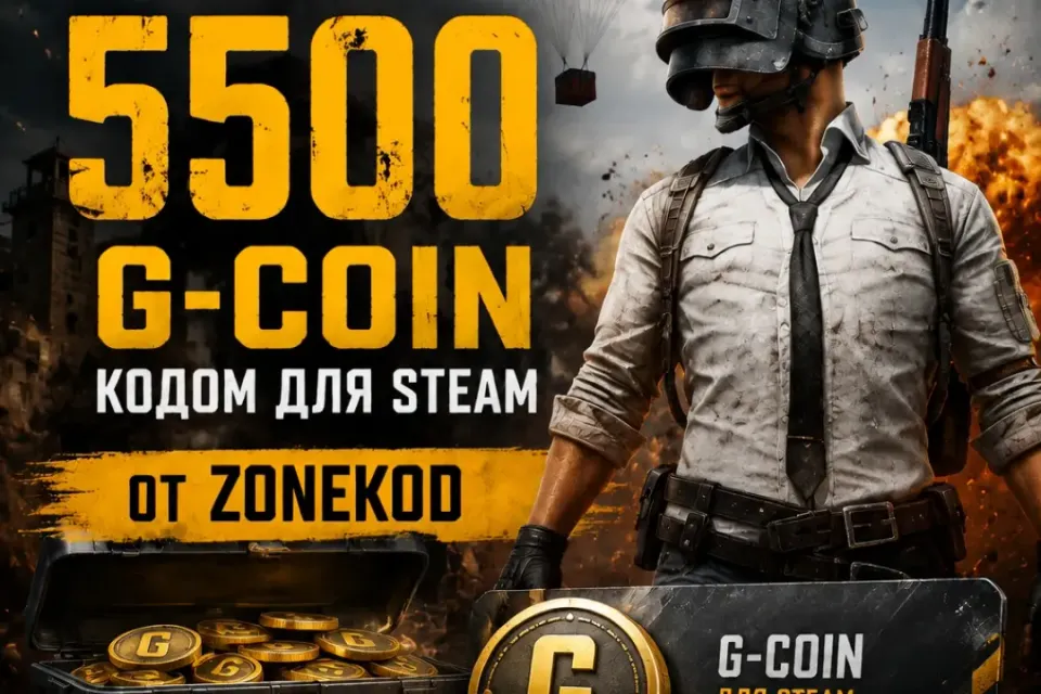 ⭐PUBG | Моментально | Код Steam | Любой сервер⭐🔥🍁5500 G-coin🍁🔥