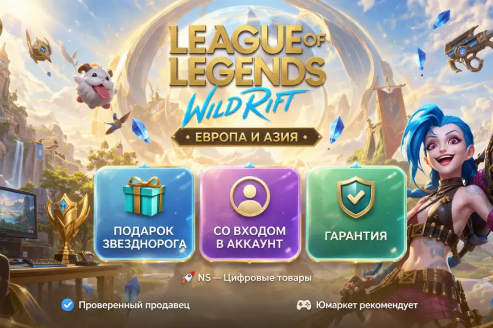 🔰 League of Legends: Wild Rift — [Подарок звезднорога + 425 WC [Европа / Азия] на Ваш аккаунт] 🔰