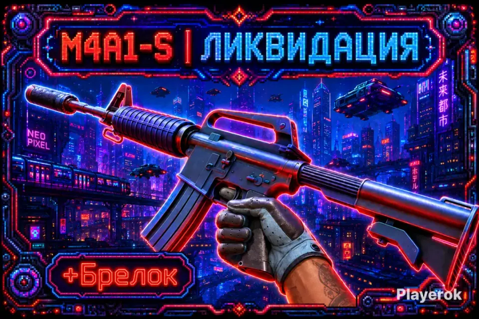 🤖🌃M4A1-S | ЛИКВИДАЦИЯ🌃🤖+БРЕЛОК И БОНУС