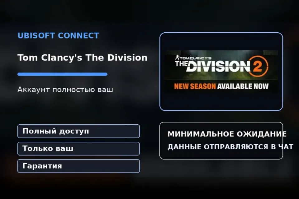 🎮 Tom Clancy's The Division — 100% ваш аккаунт Ubisoft Connect с игрой