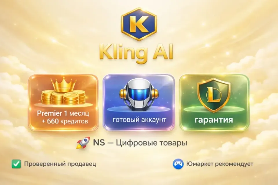 🔰 Kling AI Premier — [1 месяц 5000 + 660 кредитов / готовый аккаунт] 🔰