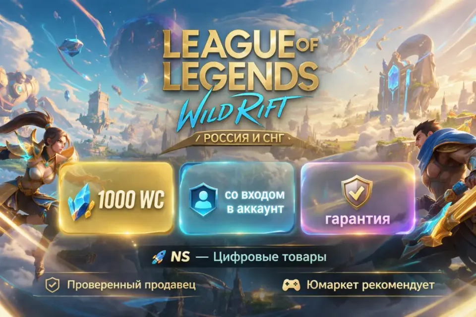 🔰 League of Legends: Wild Rift — [1000 WC [Россия и Снг] на Ваш аккаунт] 🔰
