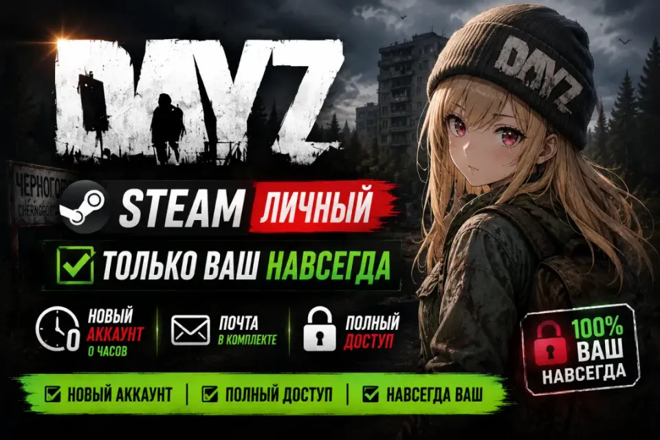 💥DAYZ 🔥🎮STEAM ЛИЧНЫЙ ✅🔥 ТОЛЬКО ВАШ НАВСЕГДА 🎮🔓Новый аккаунт ❰ 0 часов ❱ + ПОЧТА✅