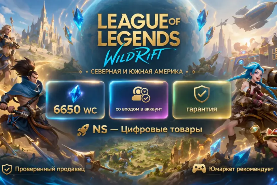 🔰 League of Legends: Wild Rift — [6650 WC [Северная и Южная Америка] на Ваш аккаунт] 🔰