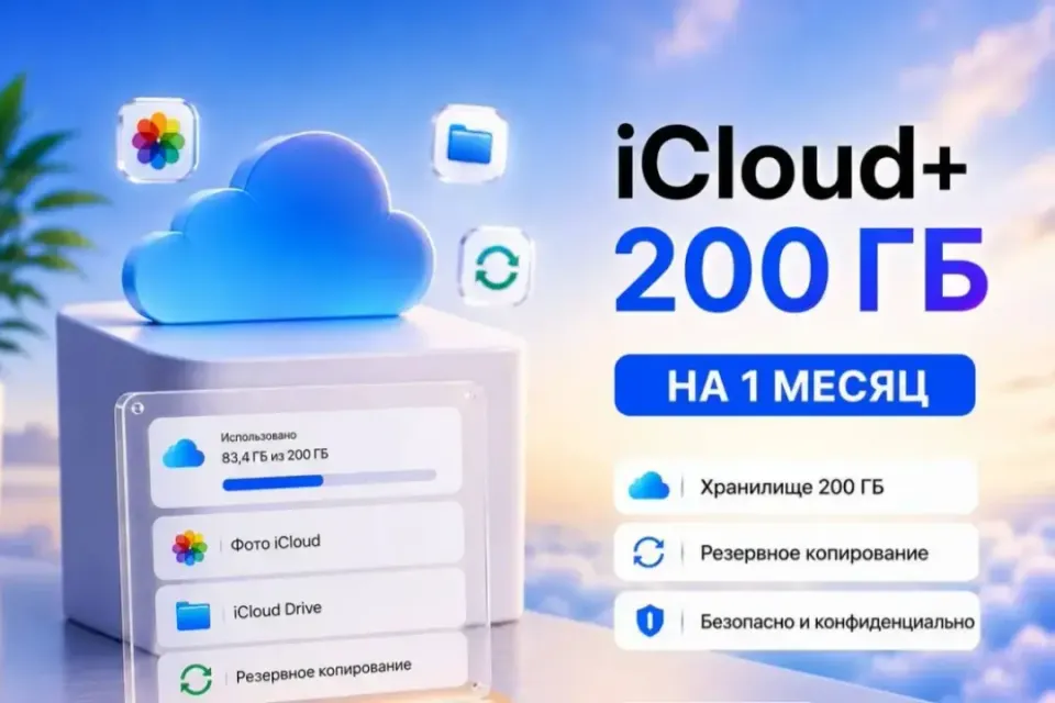 ☁️ iCloud+ 200GB на 1 Месяц | 💎 На ваш Apple ID | 🔐 Без входа
