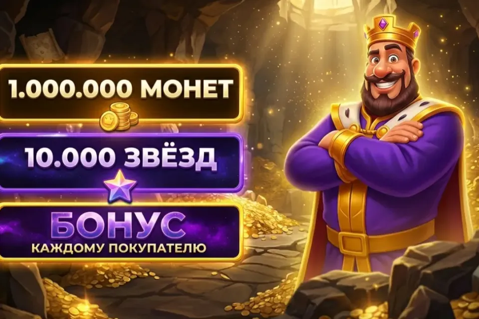└ANDROID | iOS┘👑 1.000.000 МОНЕТ ⭐ 10.000 ЗВЁЗД + БОНУС 💎 rmc