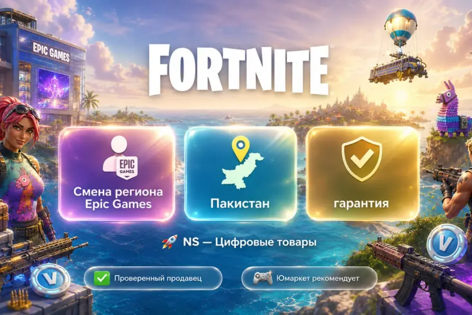 🔰 Fortnite Epic Games — [смена региона Пакистан] 🔰