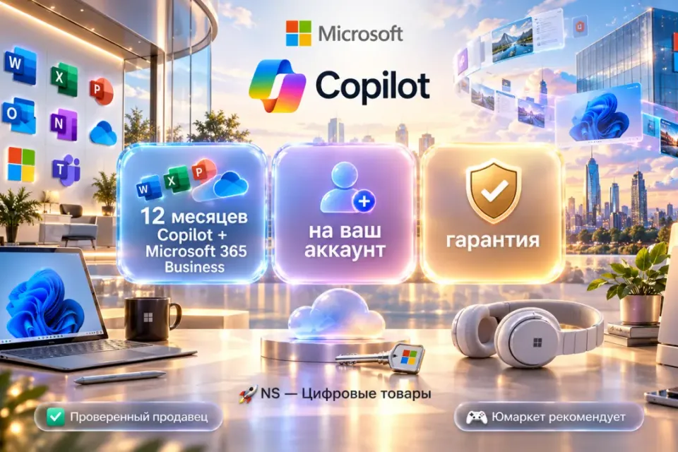 🔰 Copilot AI — [12 месяцев Copilot + Microsoft 365 Business 1 пользователь на Ваш аккаунт] 🔰