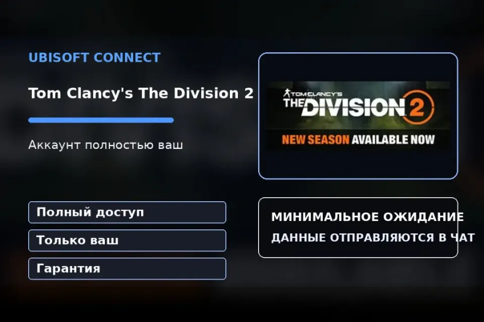 🎮 Tom Clancy's The Division 2 — 100% ваш аккаунт Ubisoft Connect с игрой