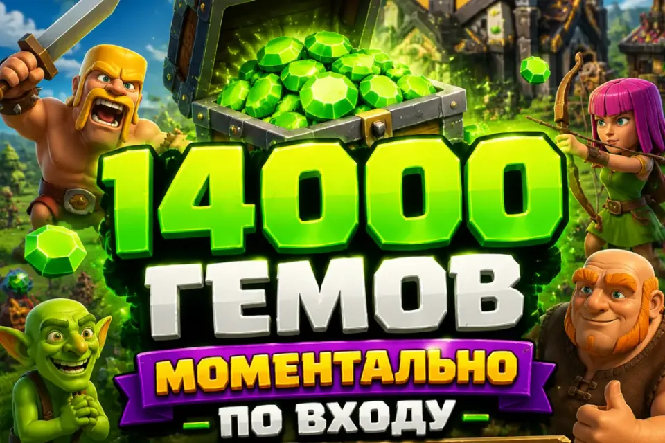 ⭐Все регионы | По Входу⭐🔥🥬14000 Гемов🥬🔥