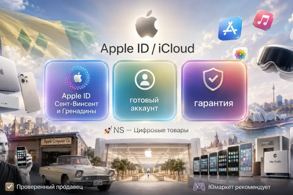 🔰 Готовый Apple ID — [Сент-Винсент и Гренадины / Без 2FA] 🔰