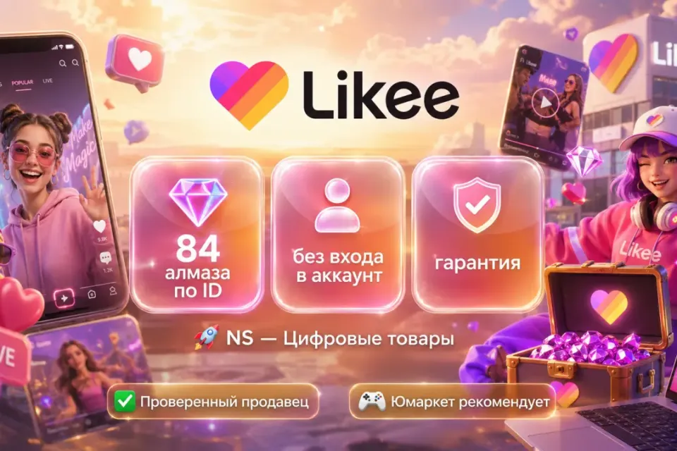 🔰 Likee Алмазы — [84 шт по ID на Ваш аккaунт] 🔰