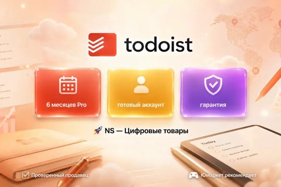 🔰 Todoist Pro — [6 месяцев готовый аккаунт] 🔰
