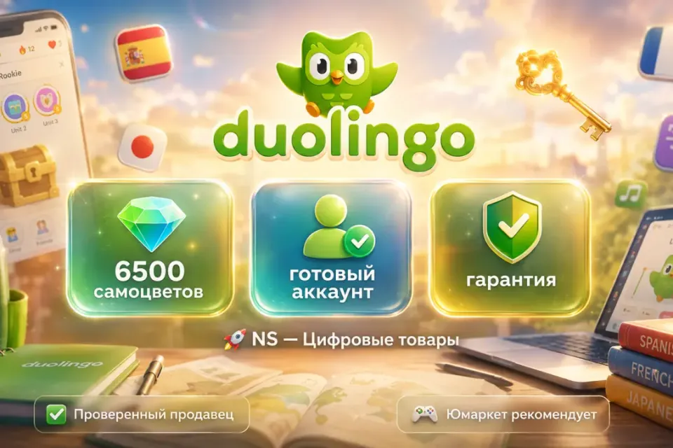 🔰 Duolingo Самоцветы — [6500 шт готовый аккаунт] 🔰