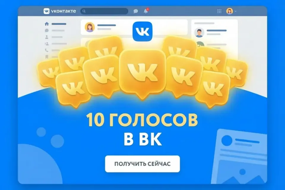 🔥10 Голосов VK🔥|ВК Без входа в аккаунт по ID