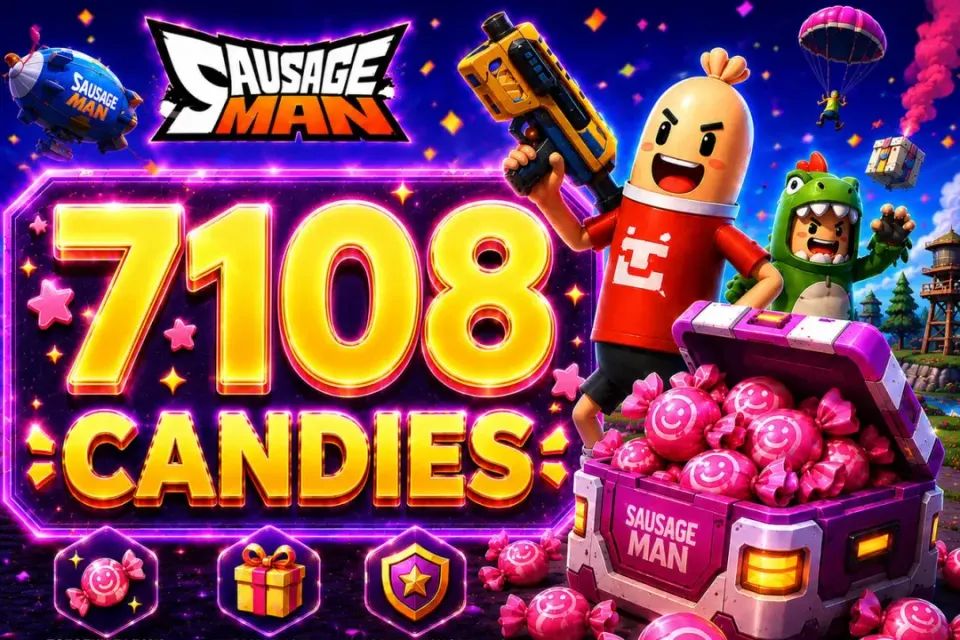 🍬 Sausage Man — 7108 Candies 🎁 Пополнение по ID 🎁 ✅Быстрая доставка✅