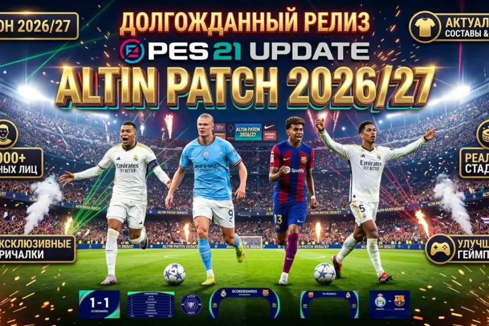 💥PES21 Update Altin Patch 2026-27 РПЛ/ФНЛ💥