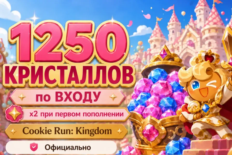 ⭐️1250 Кристаллов по ВХОДУ  | Официально⭐️