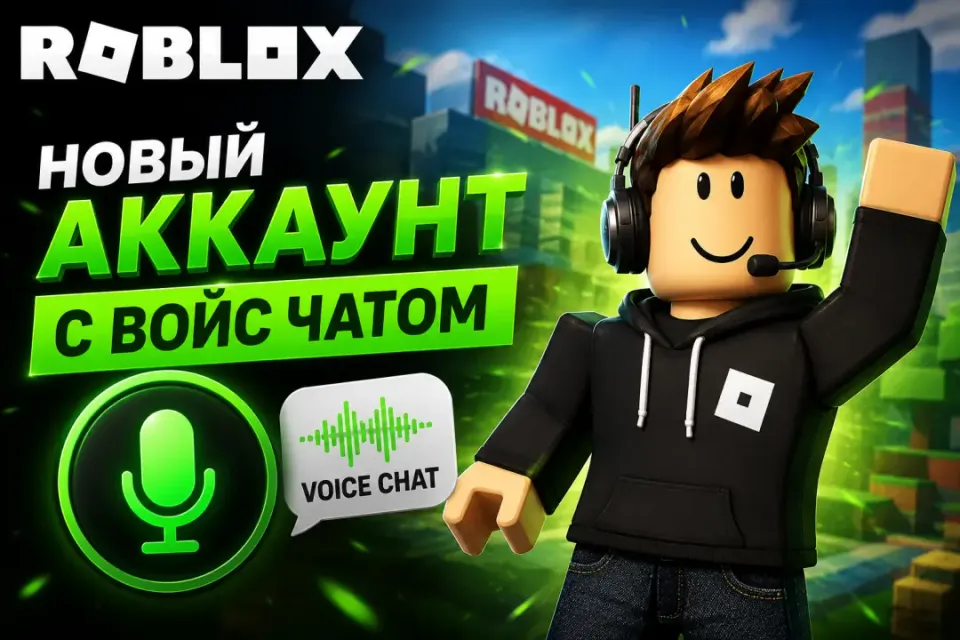 НОВЫЙ АККАУНТ С ВОЙС ЧАТОМ ROBLOX ЧЕРЕЗ ПАСПОРТ