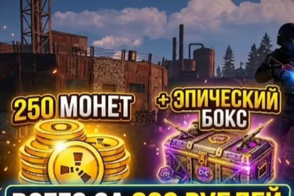 [24/7]•Автодоставка💥 250 Монет и Эпический ЯЩИК⚠️По🆔