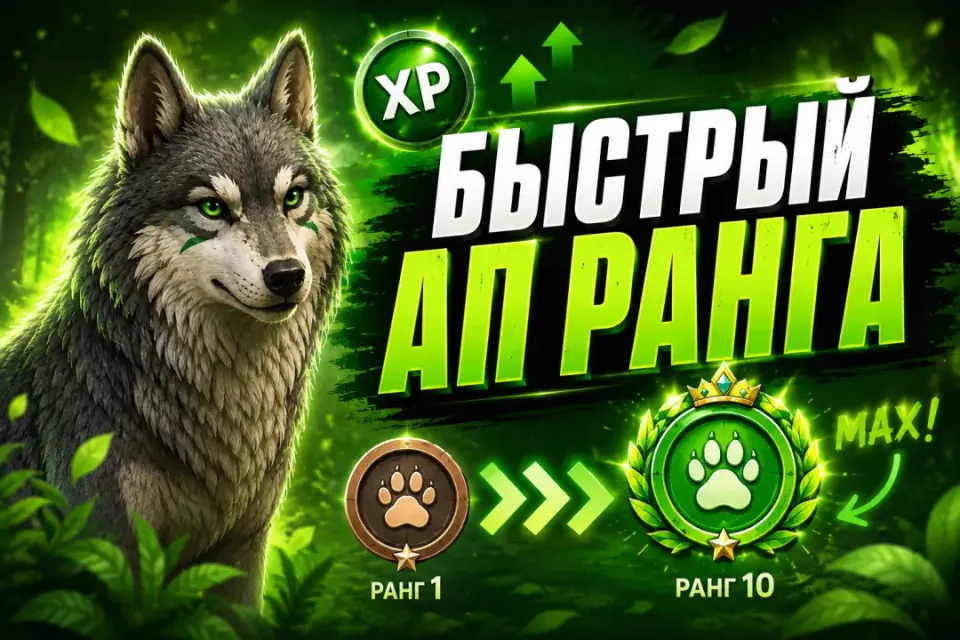 🚀🔆Быстрый АП РАНГА🔆🚀 🍀WildCraft: Симулятор Зверей🍀 +100🎁