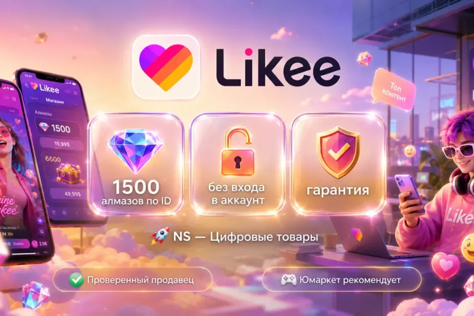 🔰 Likee Алмазы — [1500 шт по ID на Ваш аккaунт] 🔰