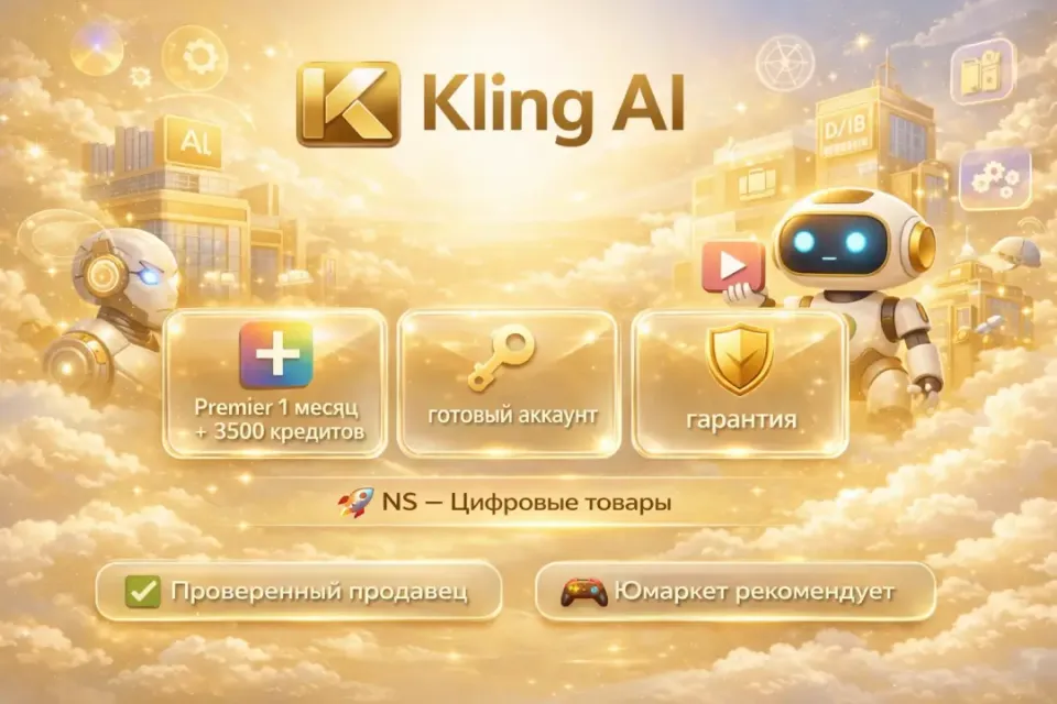 🔰 Kling AI Premier — [1 месяц 5000 + 3500 кредитов / готовый аккаунт] 🔰