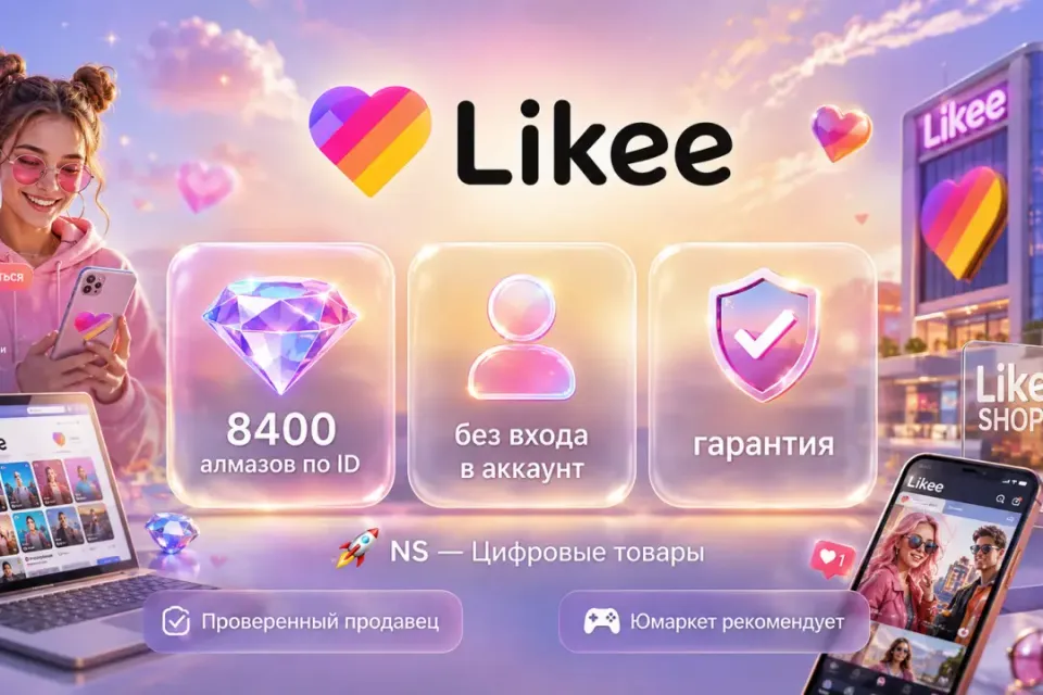 🔰 Likee Алмазы — [8400 шт по ID на Ваш аккaунт] 🔰