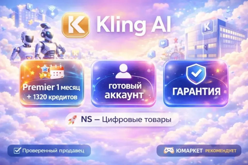 🔰 Kling AI Premier — [1 месяц 5000 + 1320 кредитов / готовый аккаунт] 🔰