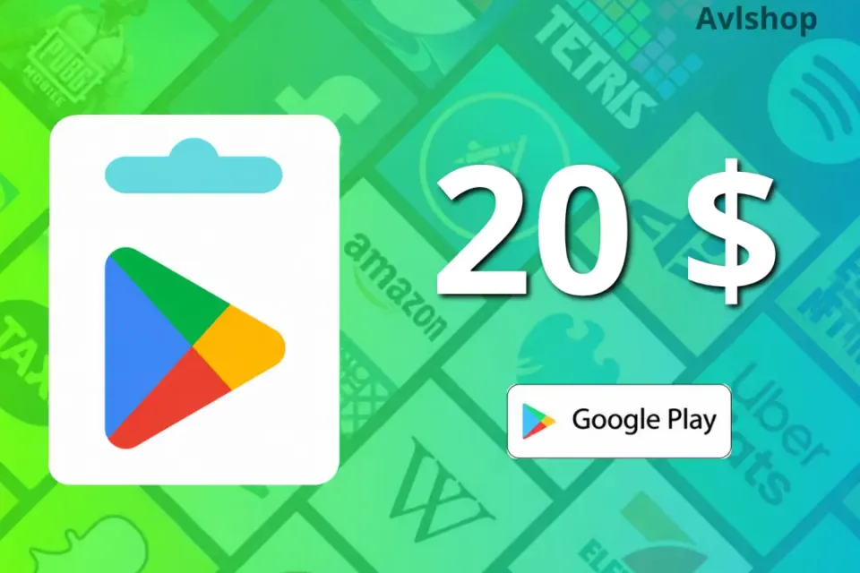🎁 США 20 USD – Подарочная карта Google Play 🇺🇸 Автовыдача!