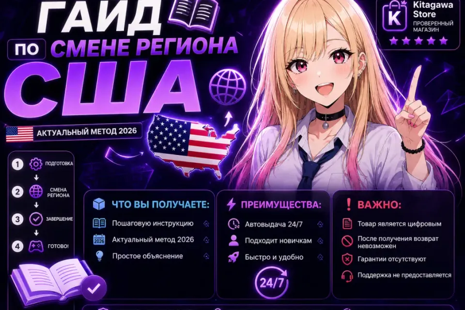 📖 ГАЙД ПО СМЕНЕ РЕГИОНА США 🇺🇸 | Актуальный метод 2026 | Автовыдача