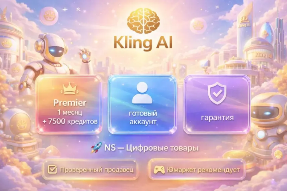 🔰 Kling AI Premier — [1 месяц 5000 + 7500 кредитов / готовый аккаунт] 🔰