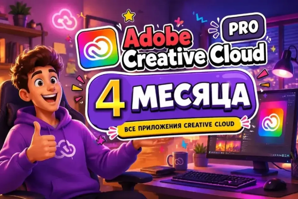 🔥Adobe Creative Cloud на 4 месяцa | ЛИЧНАЯ ПОДПИСКА✅