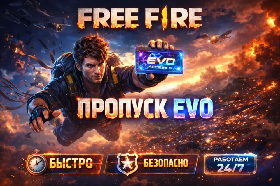 🪪EVO ПРОПУСК 7 ДНЕЙ 🪪FREE FIRE 🪪МОМЕНТАЛЬНО ПО ID 🪪
