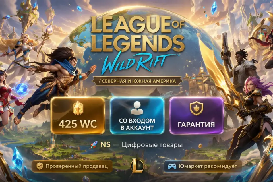 🔰 League of Legends: Wild Rift — [425 WC [Северная и Южная Америка] на Ваш аккаунт] 🔰