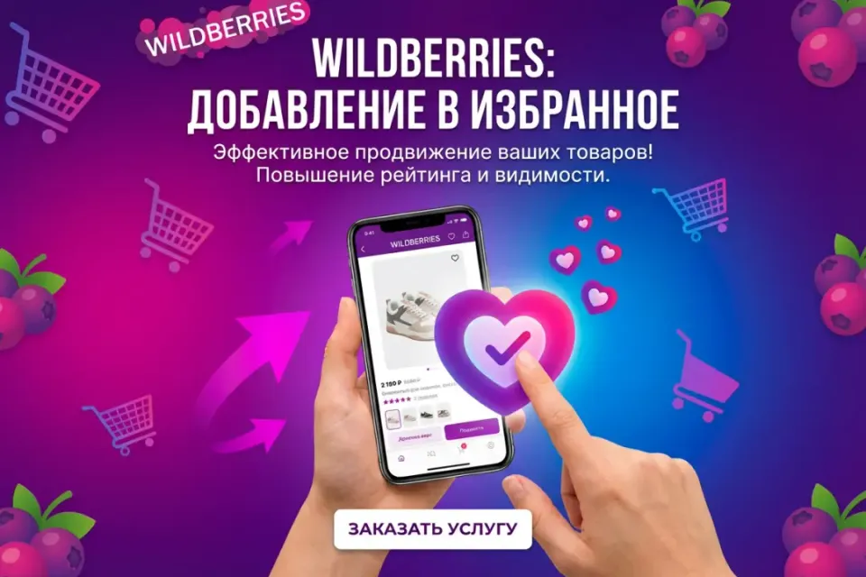 Wildberries Добавление товара в избранное 100 штук