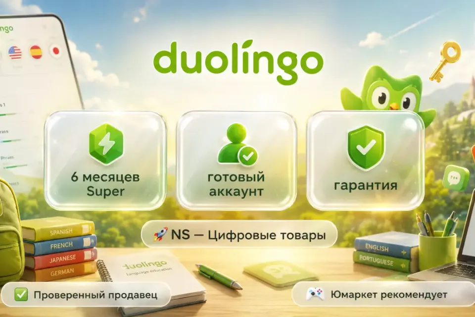 🔰 Duolingo Super — [6 месяцев готовый аккаунт] 🔰