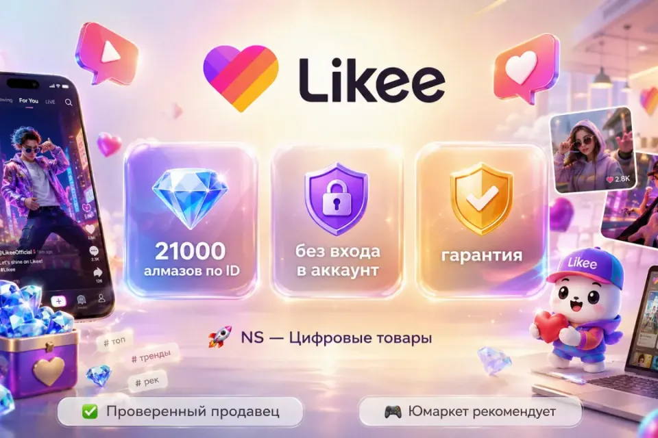 🔰 Likee Алмазы — [21000 шт по ID на Ваш аккaунт] 🔰