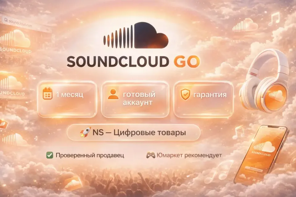 🔰 SoundCloud GO — [1 месяц готовый аккаунт] 🔰