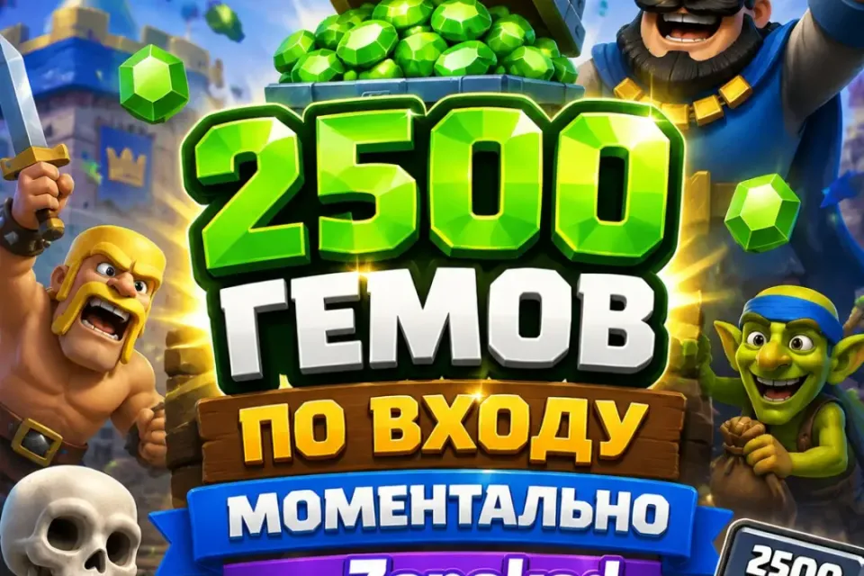 ⭐Все регионы | По Входу⭐🔥🥬2500 Гемов🥬🔥