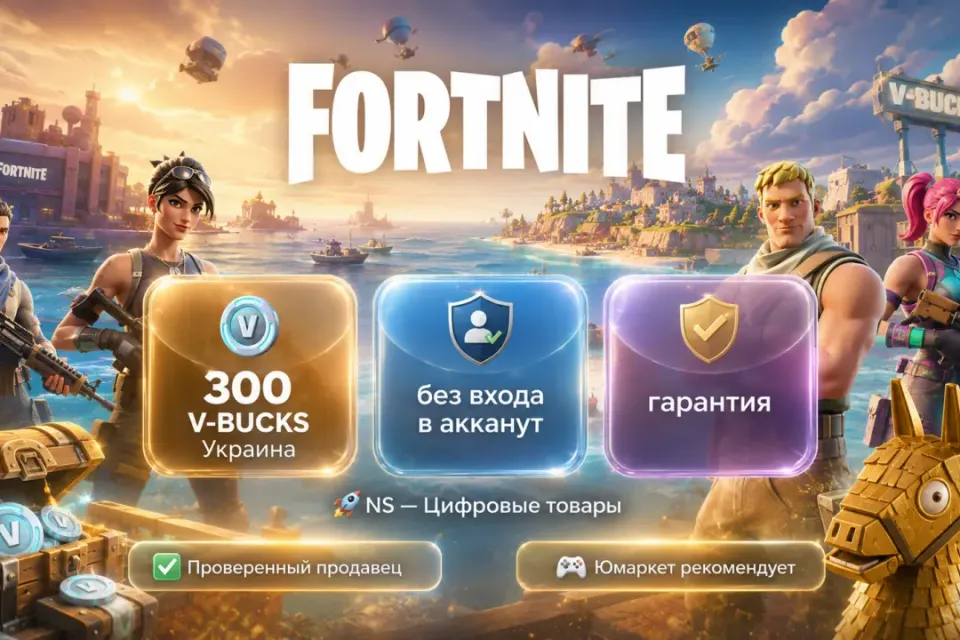 🔰 Fortnite Украина — [300 V-BUCKS / любая платформа / без входа в акканут] 🔰