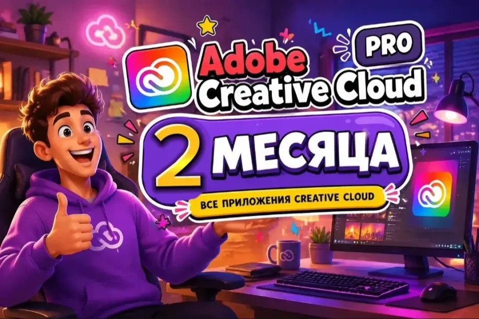 🔥Adobe Creative Cloud на 2 месяцa | ЛИЧНАЯ ПОДПИСКА✅