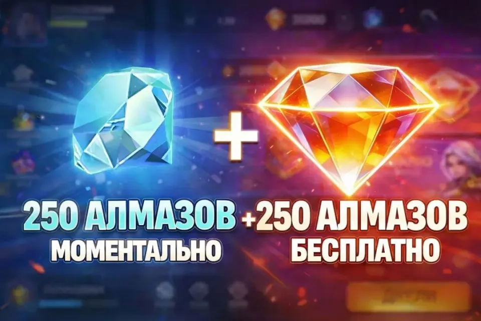 💎250+250 Алмазов💎 ✅Быстро и Надёжно✅