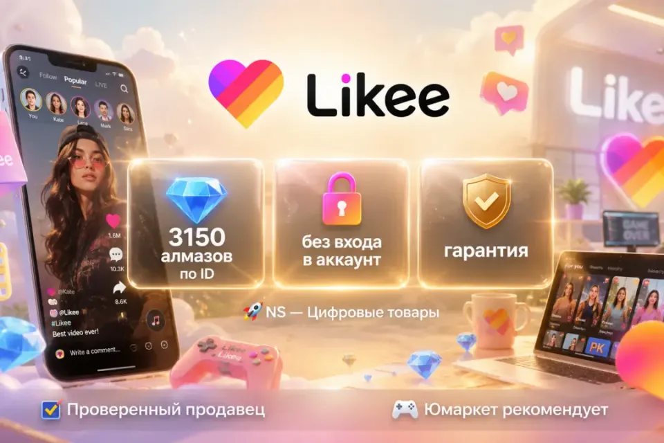 🔰 Likee Алмазы — [3150 шт по ID на Ваш аккaунт] 🔰