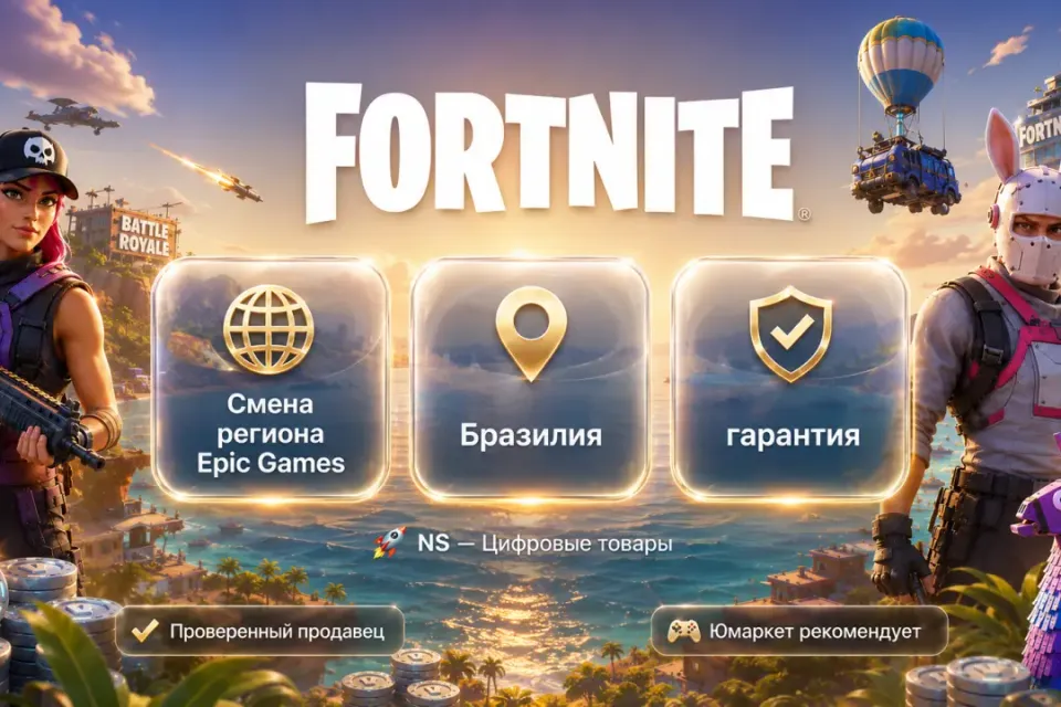 🔰 Fortnite Epic Games — [смена региона Бразилия] 🔰
