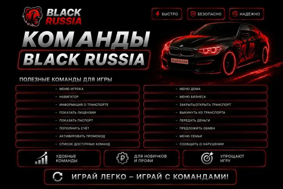 ❤️‍🔥🧸BLACK RUSSIA | ВСЕ КОМАНДЫ🧸❤️‍🔥