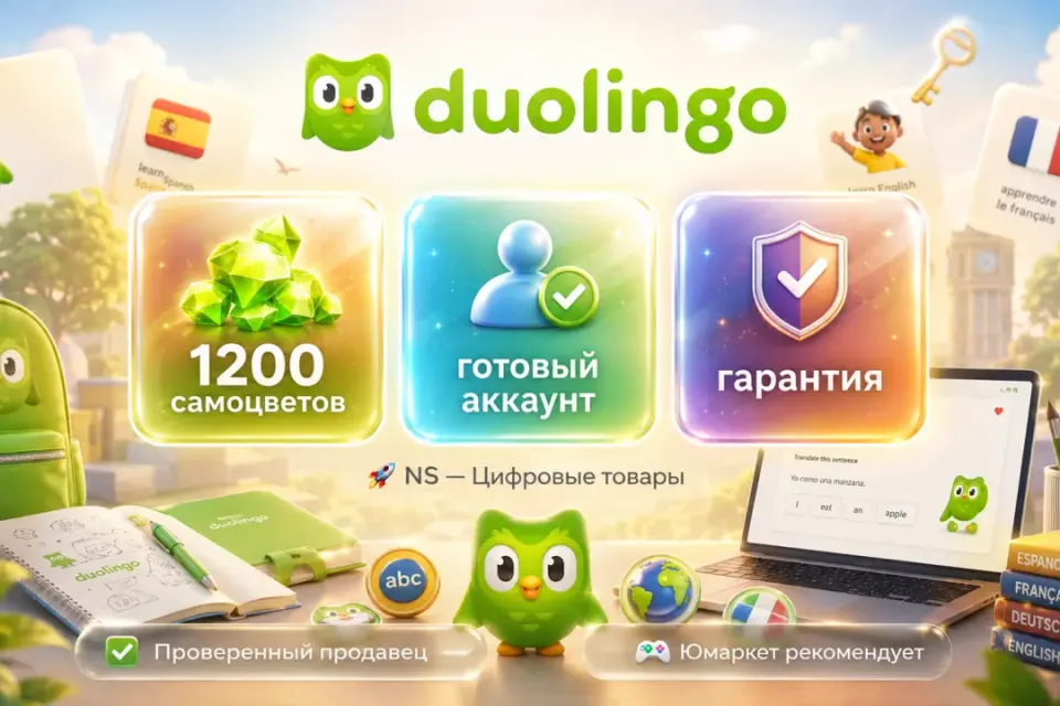 🔰 Duolingo Самоцветы — [1200 шт готовый аккаунт] 🔰