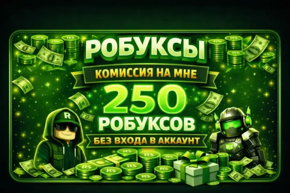 💲250 РОБУКСОВ 💲🚀КОМИССИЯ НА МНЕ🚀✅БЕЗ ВХОДА В АККАУНТ✅