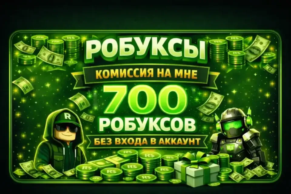 💲750 РОБУКСОВ 💲🚀КОМИССИЯ НА МНЕ🚀✅БЕЗ ВХОДА В АККАУНТ✅